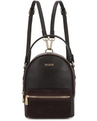 Kazar - Echtleder-Rucksack Mit Wildleder-Tasche - Lyst