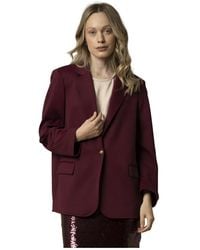 Kocca - Stijlvolle Blazer Jas Met Gouden Knoop - Lyst