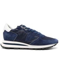 Philippe Model - Schoenen ,Groen ,Katoen Leren Tropez Sneakers Met Katoenen Veters - Lyst