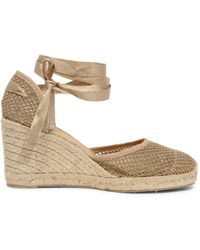 Castañer - Schoenen ,Koraal Wedge Espadrilles Lurex Schoenen - Lyst
