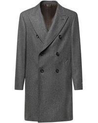 Canali - Jassen ,Grijs ,Double-Breasted Coats - Lyst