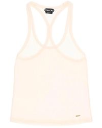 Tom Ford - Top racerback in viscosa a coste lucida - Lyst