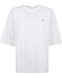 Fiorucci - Tops ,Wit ,Katoen Katoenen T-Shirt Met Korte Mouwen - Lyst