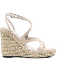 Jimmy Choo - Keilsandalen Mit Knöchelriemen - Lyst
