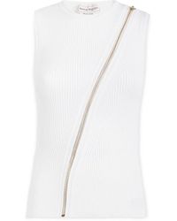 McQueen - Tops ,Wit ,Mouwloze Tops - Lyst