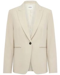 Soaked In Luxury - Kurzer blazer jacke haferflocken - Lyst
