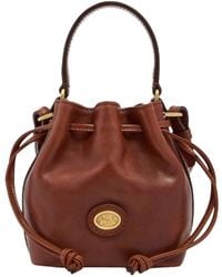 The Bridge - Tassen ,Bruin ,Leer Mini Bucket Bag - Lyst