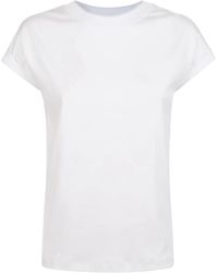 Eleventy - Tops ,Wit ,Katoen T-Shirt Girocollo - Lyst