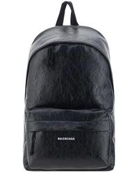 Balenciaga - Tassen ,Zwart ,Explorer Rugzak Met Logo - Lyst