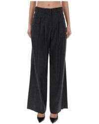 PT Torino - High-Waisted Pleated Wide-Leg Pants - Lyst