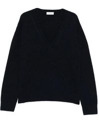 Dries Van Noten - Blauwe V-Hals Trui - Lyst