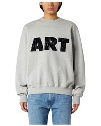 1989 STUDIO - Hoodies & Sweatvesten ,Grijs ,Katoen Artistic Knit Sweater - Lyst