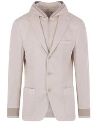 Eleventy - Jassen ,Katoen Hooded Buttoned Jacket - Lyst