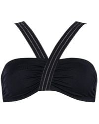 Eres - Gestreepte Cross-Strap Bikini Top - Lyst