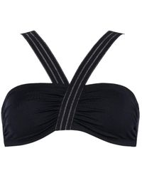 Eres - Gestreepte Cross-Strap Bikini Top - Lyst