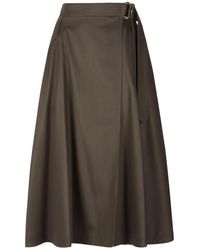 Burberry - Rokken ,Bruin ,Midi Skirts - Lyst