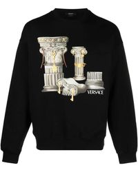 Versace - Bekleidung sweatshirts schwarz aw23 - Lyst