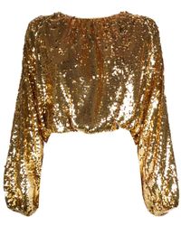 Jucca - Pailletten sweatshirt - gold - Lyst