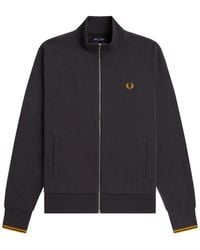 Fred Perry - Zip Through Sweatshirt - Lyst