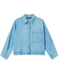 Actitude - Denim-Hemd Mit Logo-Stickerei - Lyst