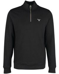 Barbour - Hoodies & Sweatvesten ,Zwart ,Katoen Contemporary Half Zip Pullover - Lyst