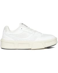 Fessura - Schoenen ,Wit ,Witte Leren En Stoffen Sneakers - Lyst