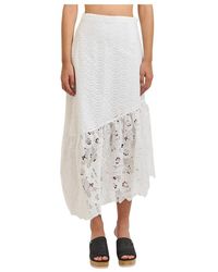 Guess - Eyelets Midi Rok - Lyst