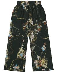 Munthe - Pantalones de seda estampados con cintura elástica - Lyst