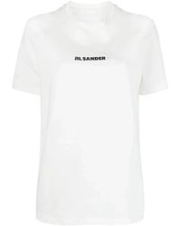 Jil Sander - Classic Cotton Logo T-Shirt - Lyst