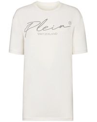 Philipp Plein - T-Shirt Ronde Hals Ss Crystal Signature - Lyst