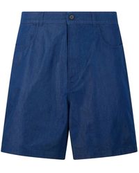 Givenchy - Korte Broeken ,Blauw ,Katoen Korte Broek Met Logo Van Katoen - Lyst
