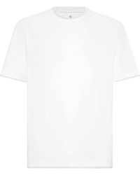 Brunello Cucinelli - T-Shirt Met Faux-Layering - Lyst