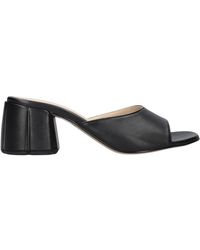 Lina Locchi - Schwarze Leder High Heel Sandalen - Lyst