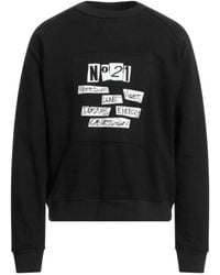 N°21 - Hoodies & Sweatvesten ,Zwart ,Katoen Hoodies & Sweatshirts Zwart - Lyst