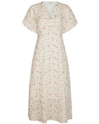 Neo Noir - Blumenmuster Kleid Altrosa - Lyst