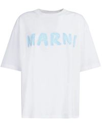 Marni - Oversized logo print tshirt - Lyst