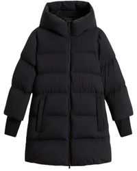 Woolrich - Jassen ,Zwart ,Nylon Cloud Madison Coat - Lyst