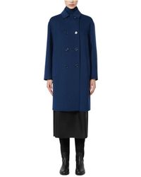 Max Mara - Langer Zweireihiger Mantel - Lyst