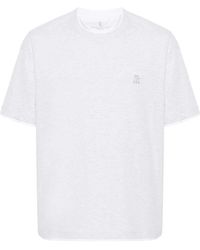 Brunello Cucinelli - Weiße t-shirts & polos für männer - Lyst
