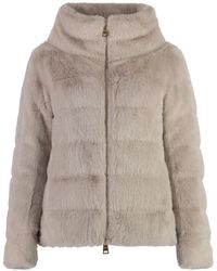 Herno - Faux Fur Puffer Jacket - Lyst