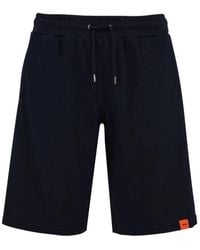 Aspesi - Blaue shorts mit kordelzug in der taille - Lyst