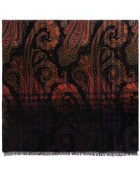 Etro - Wollschal Mit Rohem Saum - Lyst
