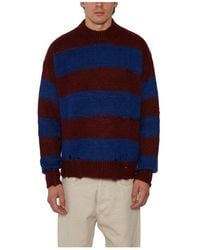AMISH - Truien & Vesten ,Rood ,Ronde Hals Gekweek - Lyst
