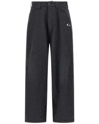 Balenciaga - Broeken ,Grijs ,Katoen Trompe L'Œil Joggers - Lyst