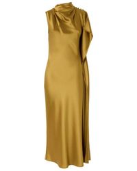 Pinko - Vestido Drapeado Con Aberturas - Lyst