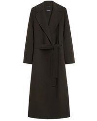 Max Mara - Jassen ,Groen ,Wol Handgenaaide Double-Drap Jas Van Pure Wol - Lyst