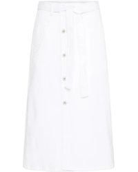 Ichi - Witte Midi Rok Met Riem - Lyst