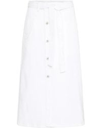 Ichi - Witte Midi Rok Met Riem - Lyst