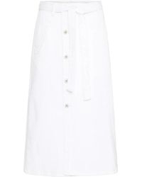 Ichi - Witte Midi Rok Met Riem - Lyst