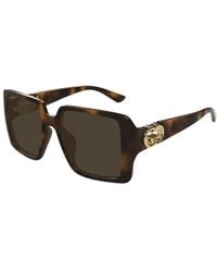 Gucci - Oversized Havana Sunglasses - Lyst